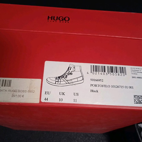 Hugo Boss leather boots used, size 44 with free long-sleeve shirt