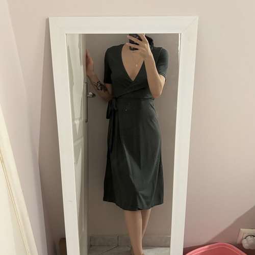 H&M midi dress, green, XS