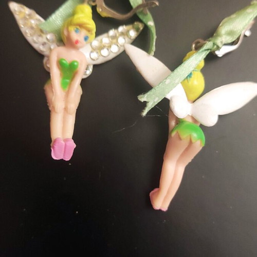 Tinkerbell necklace and earrings used, set