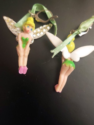Tinkerbell necklace and earrings used, set