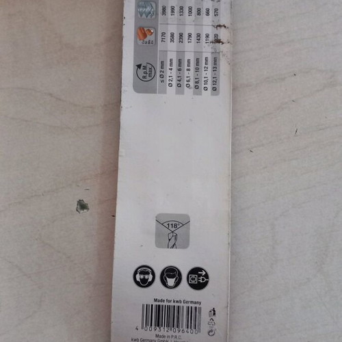 KWB HSS Twist Metal Drill 4mm new