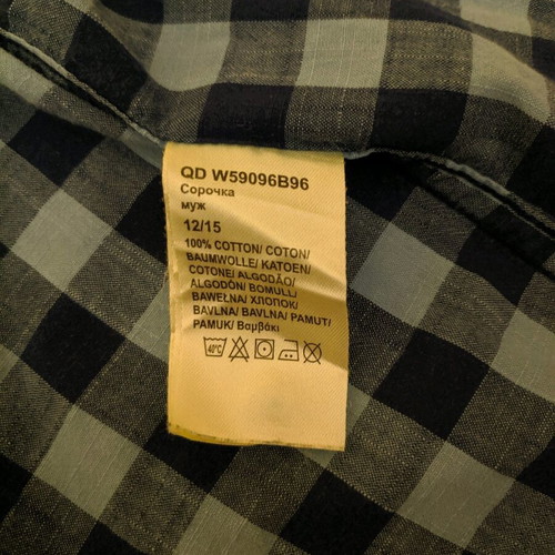 Wrangler slim blue checkered shirt medium size like new