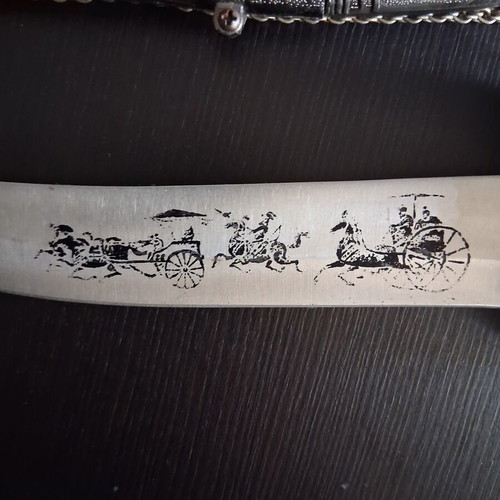 Decorative dagger with carved sheath, like new