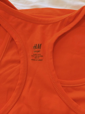 H&M sports t-shirt orange size S like new
