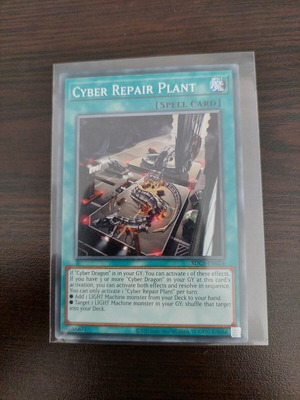 Yu-Gi-Oh Cyber Repair Plant card in very good condition