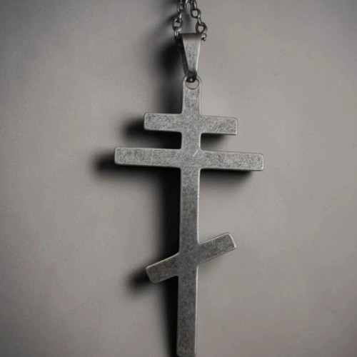 Cross large, old metal color, new