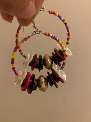 Earrings with beads new, unique handmade