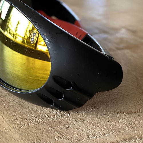 Sports Sunglasses with Yellow/Gold Mirror Lenses like new, wrap-around