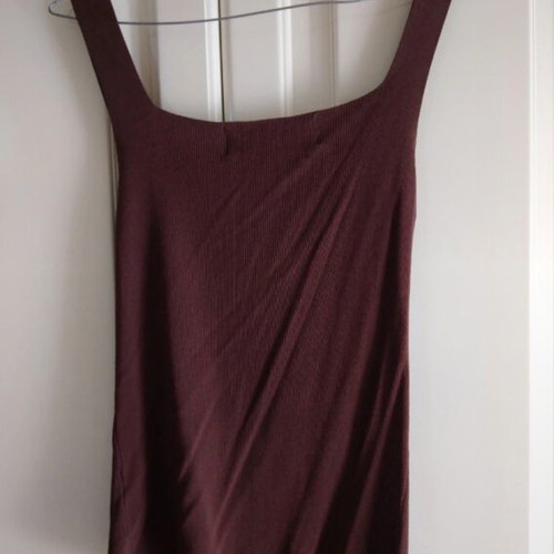Sleeveless women's top new, brown with sequins and beads
