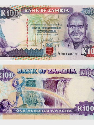 Χαρτονόμισμα Ζάμπια 100 Kwacha 1991 UNC