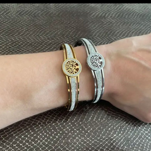 Life Tree Bracelet new, stainless steel, gold and silver colors