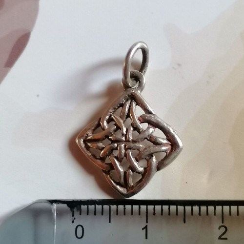 Silver 925 pendant square with Celtic design new