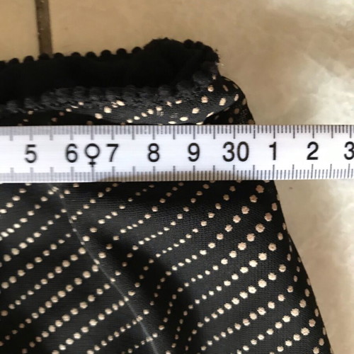 Skirt set with blouse bustier like new, black and beige