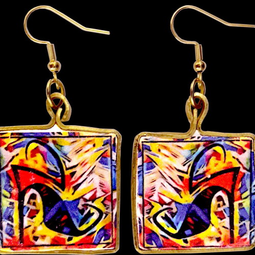 Selum earrings new with multicolor sandal design