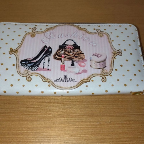 Accessorize women's clutch wallet vintage style new, beige and pink