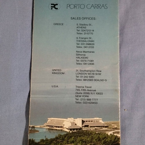 Porto Carras promotional brochure