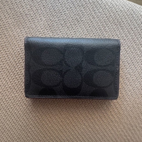Coach leather wallet, black