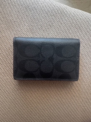 Coach leather wallet, black