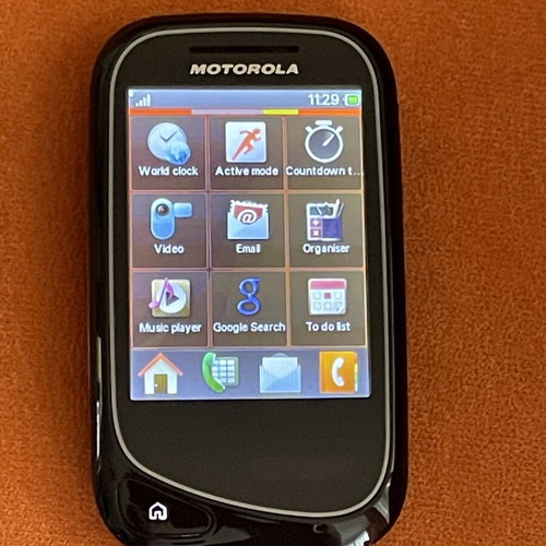 Motorola Wilder phone used, rare model with touchscreen and second clock