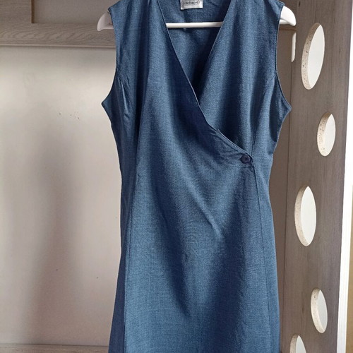 Cacharel dress like new with scarf, size M, blue