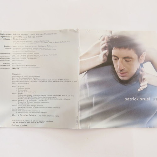 Patrick Bruel Juste Avant CD used, French pop songs 1999