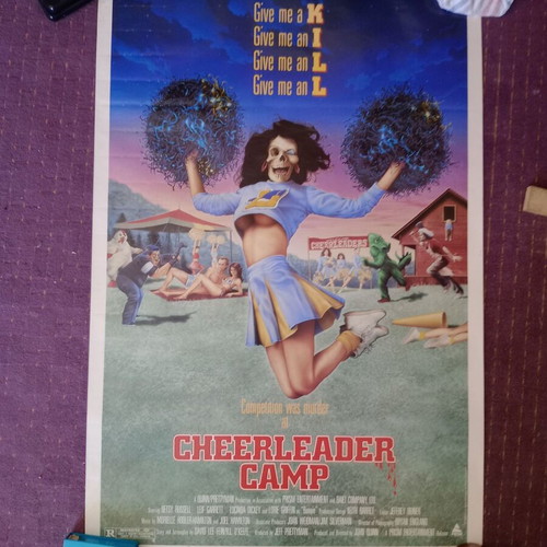 Cheerleader Camp Original Movie Poster like new, 1980s American thriller