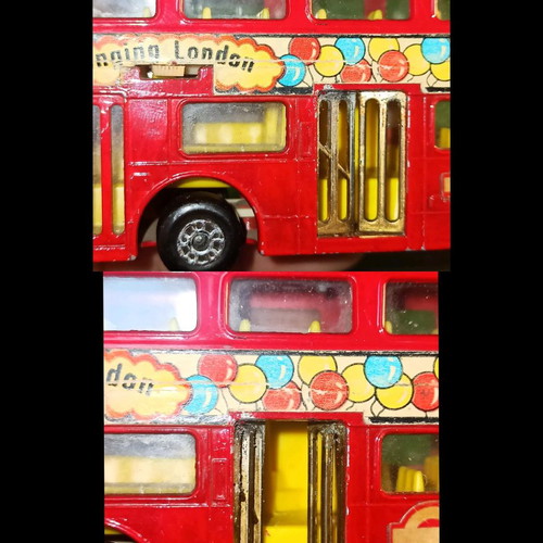 Matchbox SuperKings K-15 'Swinging London' red bus used collectible