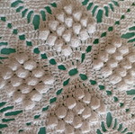 Handmade vintage crochet blanket like new, oversized double, cotton