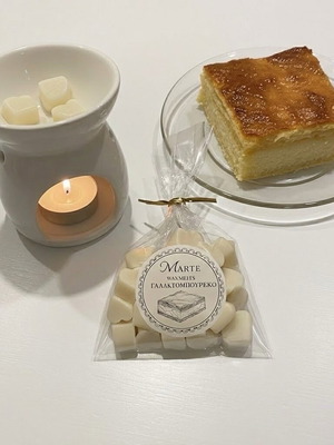 Wax melts σε σχήμα καρδιάς με άρωμα γαλακτομπούρεκο 30γρ