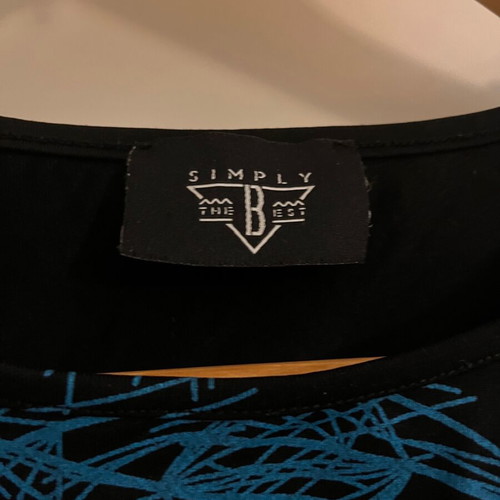 Sure crop top new with details, size XS, black and blue