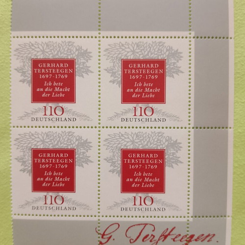 German 1997 first day cover stamp block, Bonn postmark