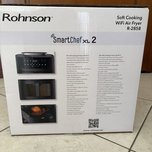 Rohnson Soft Cooking Air Fryer 8lt Black new