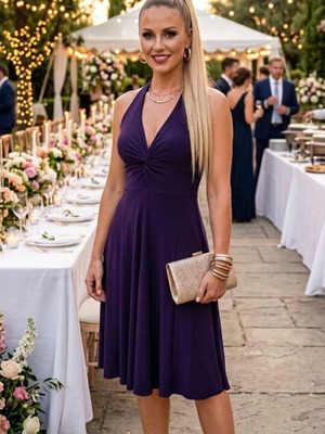 Dress with open back