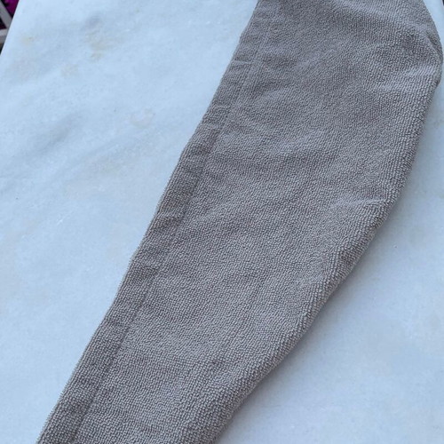 Jysk turban for hair like new, grey-beige