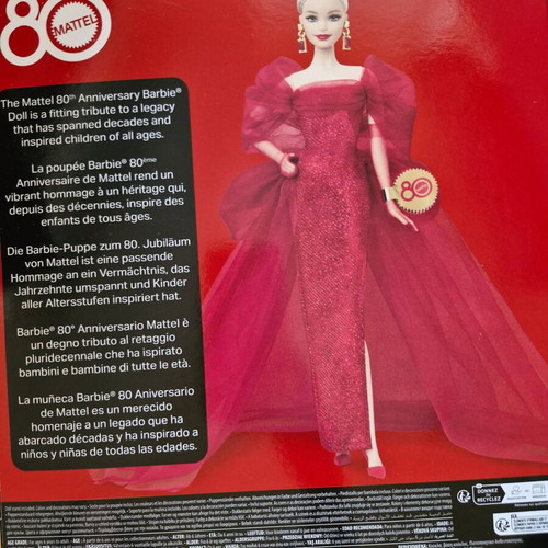 Barbie Mattel 80th year anniversary doll new, Signature
