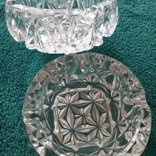 Ashtrays pair new, crystal, heavy