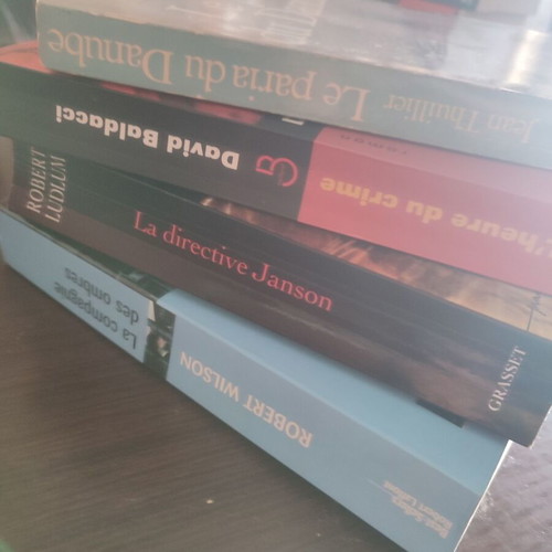 French mystery and adventure books like new, pack of 4, large size