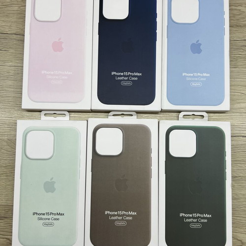 Apple Leather and Silicone Cases for iPhone 15 Pro Max MagSafe new