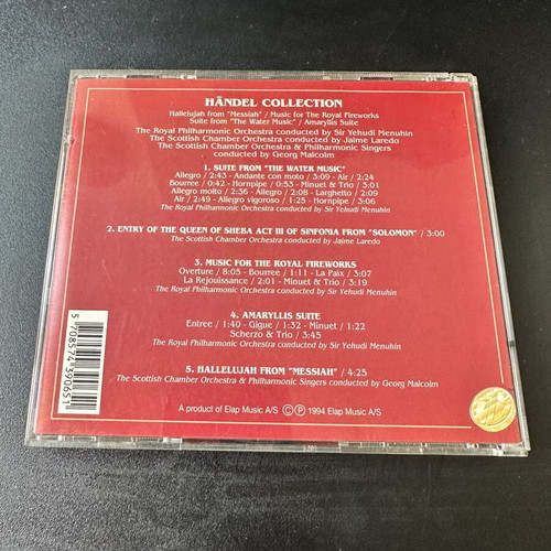 Händel Collection Classical CD 1994 with Messiah and Water Music
