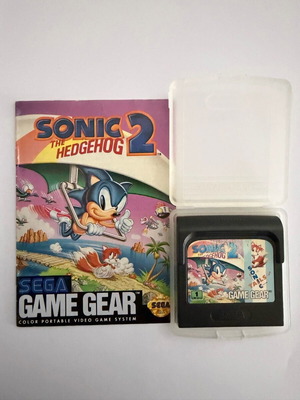 Sonic the Hedgehog 2 Sega Game Gear used with manual and cartridge