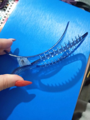 Blue transparent hair clip