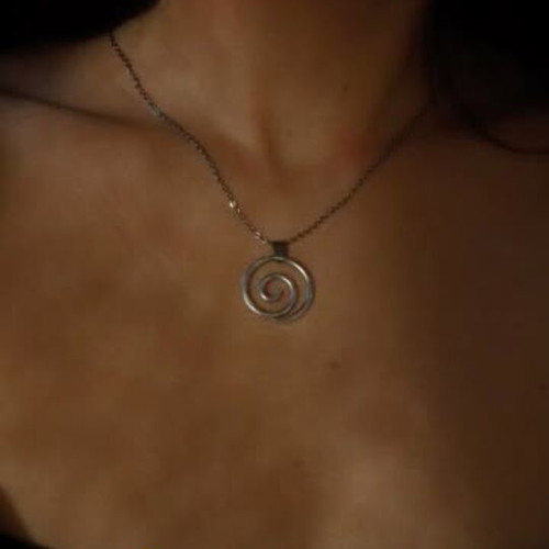 Stainless steel necklace handmade, fully rustproof, silver