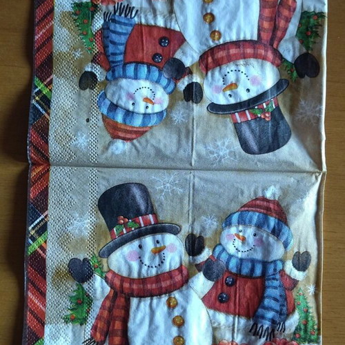 Christmas napkins new, set of 3 pieces 33x33 cm