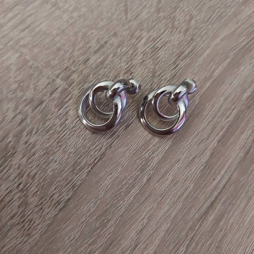Women's stainless steel silver earrings like new