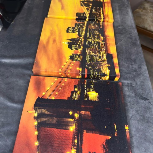 Triptych Canvas Brooklyn Bridge New York like new