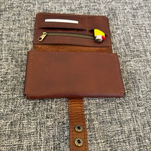 Handmade leather tobacco pouch