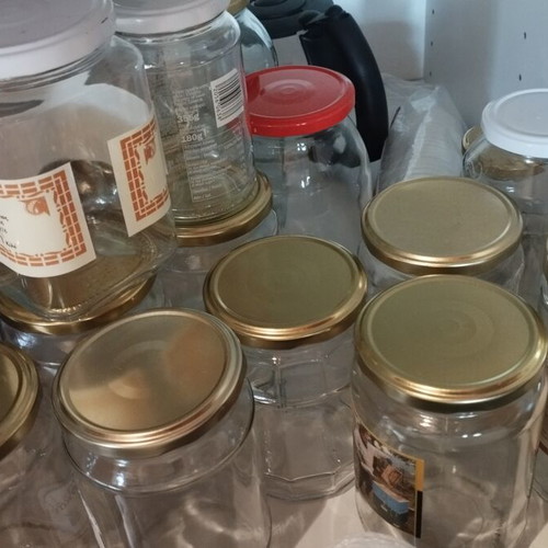 Glass jars like new, pack of 10 for salad and compote