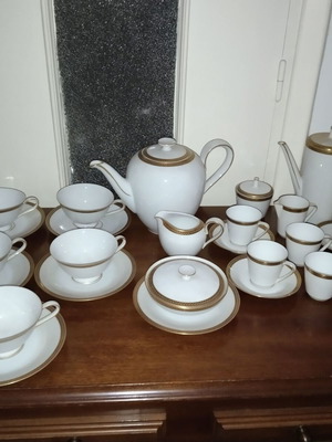 Porcelain tea and coffee serving set like new