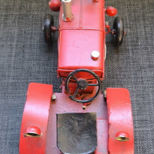 Vintage Handcrafted Metal Tractor Decorative Collectible