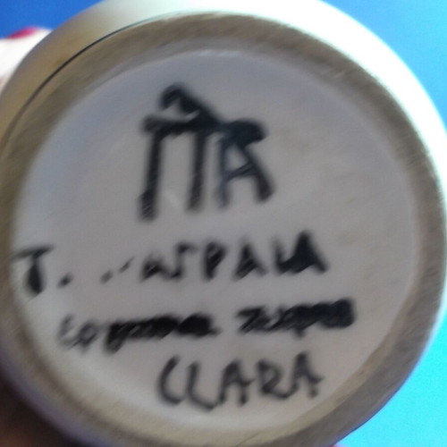 Tanagra Handmade Ceramic Decorative Vintage Cup like new, handpainted